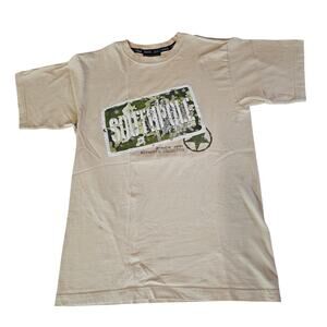 Southpole × Vintage Y2K Military Camo Graphic Tee T-Shirt Men's L 3598